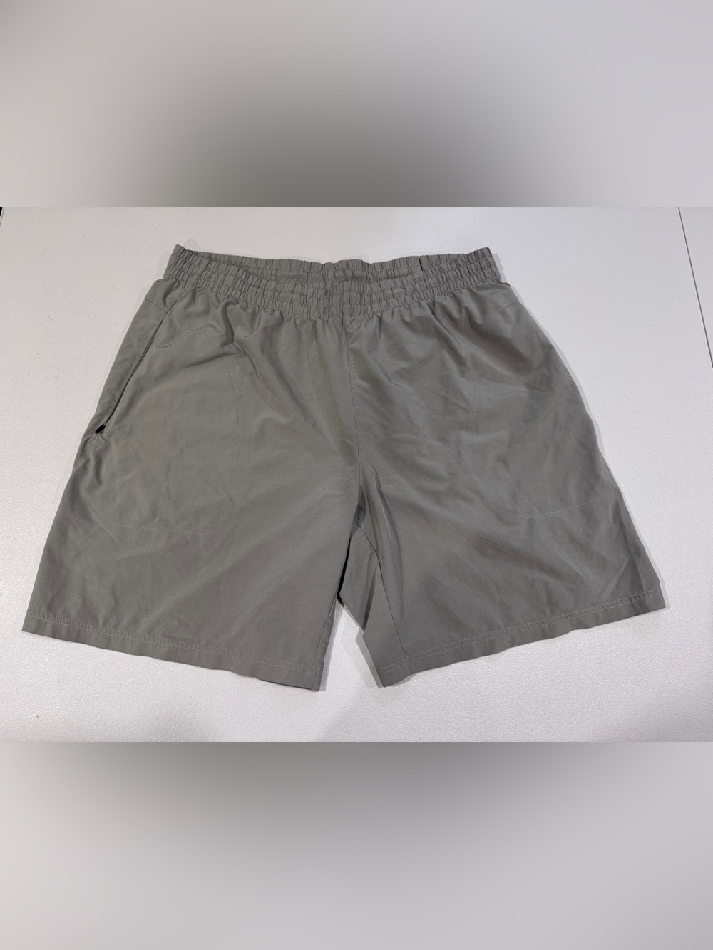 Men's Lightweight Elastic-Waist Drawstring Shorts - Gray VRST Large